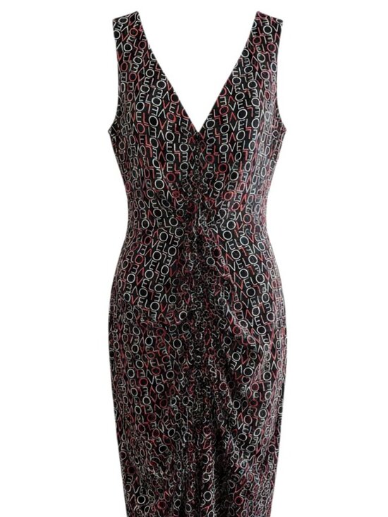RACHEL Rachel Roy Dresses & Skirts - Sleeveless Midi Dress with Ruched Front Detail & Love Print